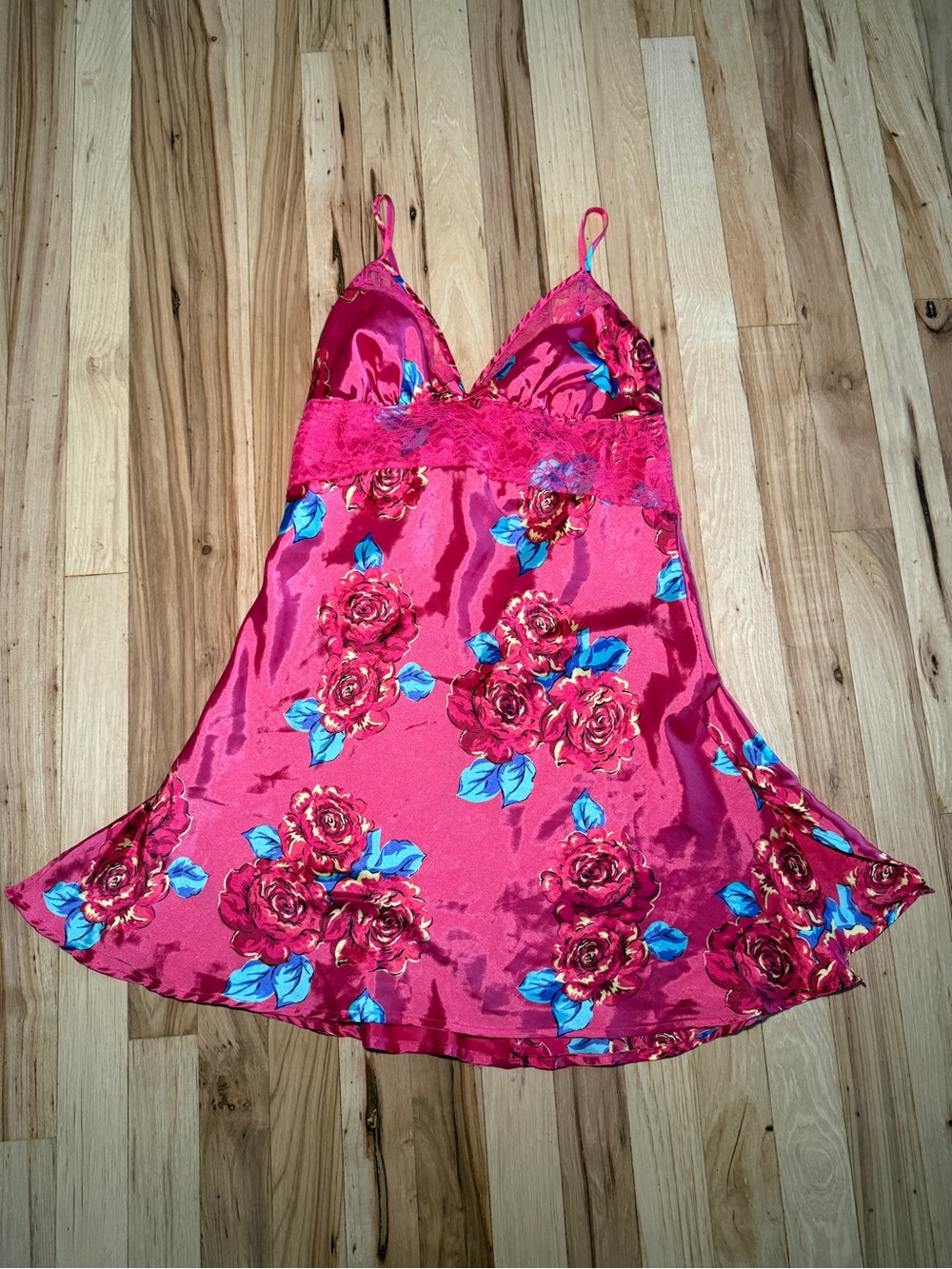 Victoria’s Secret Sexy Little Things Satin Floral Chemise Slip Dress